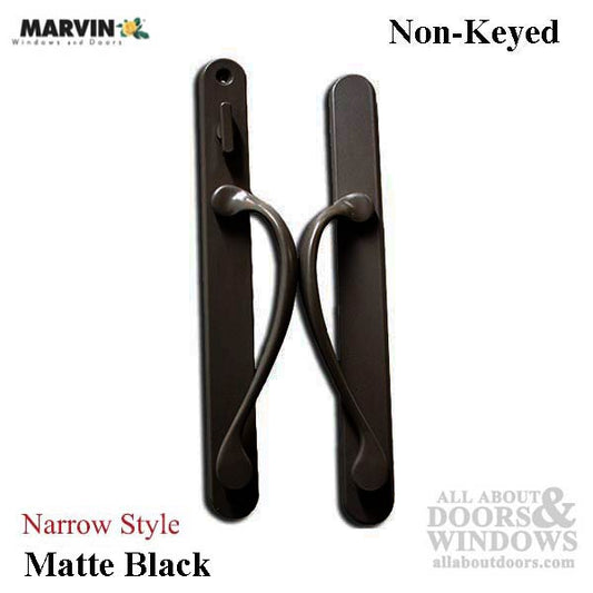 Marvin Narrow Traditional, Non-Keyed Sliding Patio Door Handle - Matte Black - Blemished