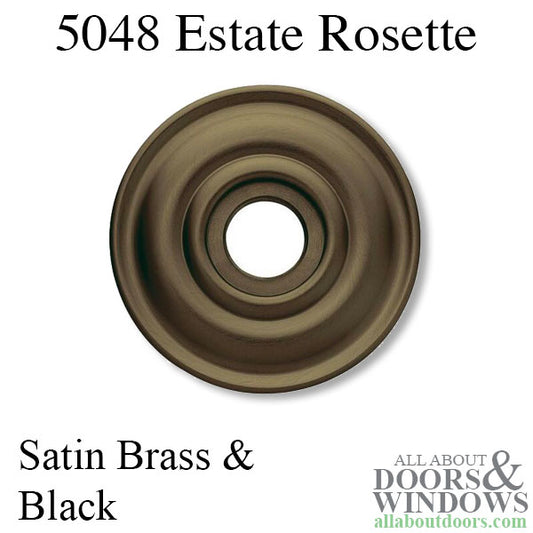 Estate Rosette for 5048 Estate, Dummy Function, 2-5/8" - Satin Brass & Black