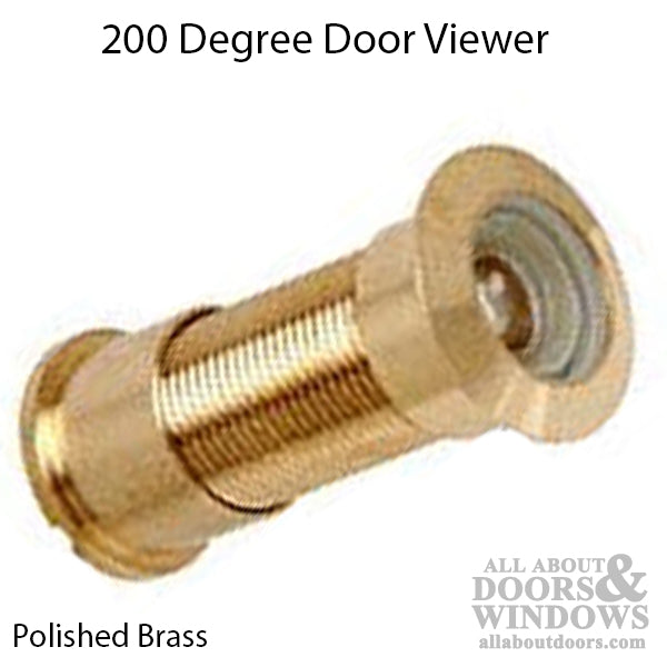 Door Viewer - 200  Degree - Polished Brass - Door Viewer - 200  Degree - Polished Brass
