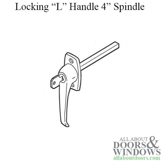 Locking L Handle 4" Spindle