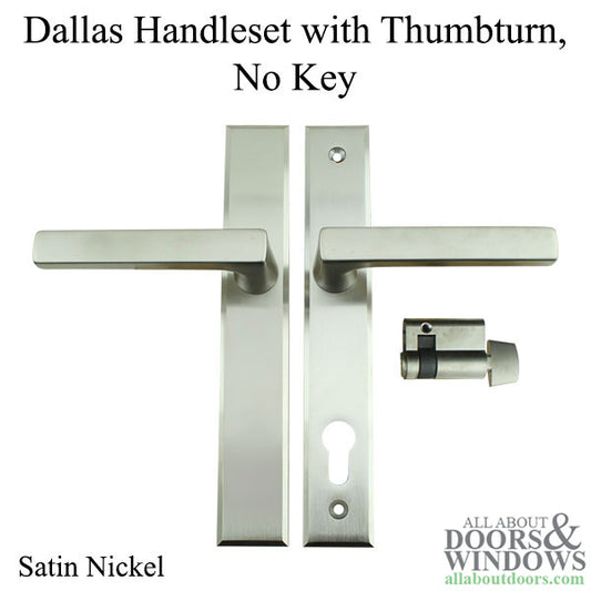 DALLAS - Quick Fit Inactive Non-Keyed Handle Set Trim - Satin Nickel