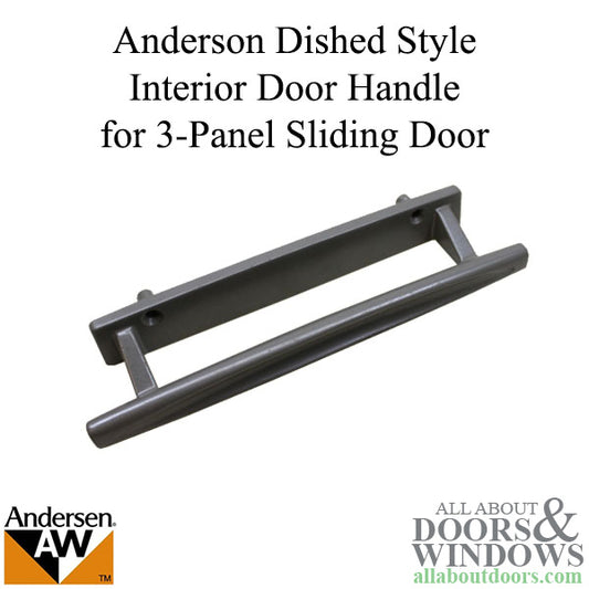 Discontinued Andersen Dished Style Interior Door Handle for 3-Panel Sliding Door - Stone