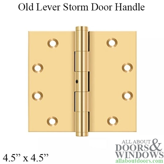 Old 4.5 x 4.5 Solid Brass Hinge