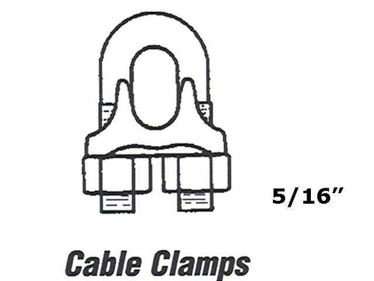 Cable Clamps - 5/16 Inch