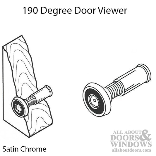 Door Viewer - 190  Degree - Brushed/Satin Chrome