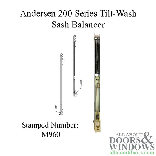 Andersen 200 Series Tilt-Wash Double Hung Sash Balancer - M960 - Andersen 200 Series Tilt-Wash Double Hung Sash Balancer - M960
