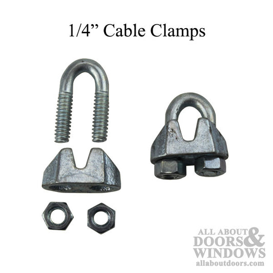 Cable Clamps, Garage door cables 1/4 Inch