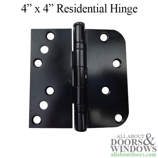 Door Hinge, 4" x 4", Ball Bearing, No Screws