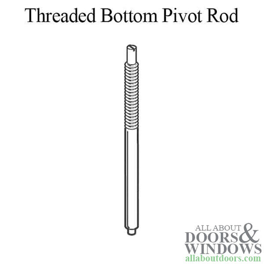 5/16" Bottom Pivot Rod - Threaded