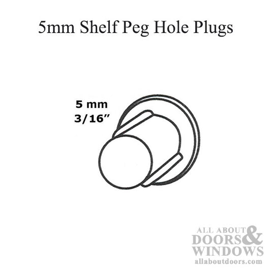 5mm Shelf Peg Hole Plugs - 48 Pack