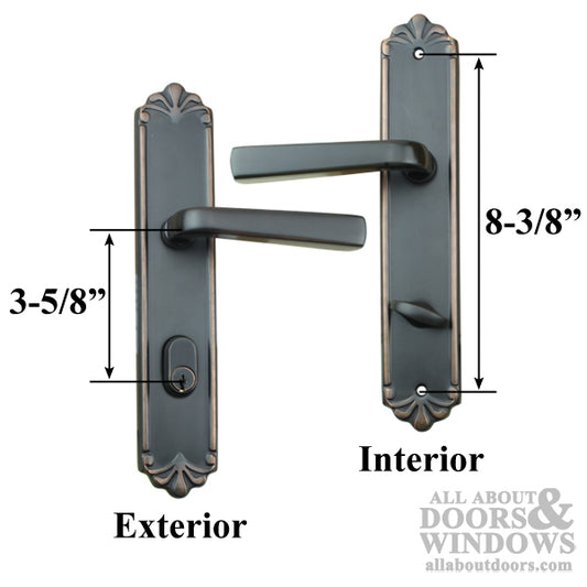 Sion Handle Set for Keyed Pella Door, Right - Oil Rubbed Bronze