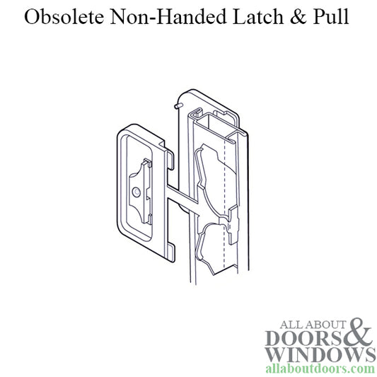 OBSOLETE Non-Handed Latch & Pull for Sliding Screen Door - Black