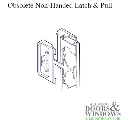 OBSOLETE Non-Handed Latch & Pull for Sliding Screen Door - Black - OBSOLETE Non-Handed Latch & Pull for Sliding Screen Door - Black