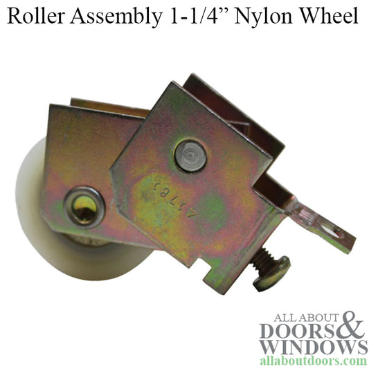 1-1/4  Nylon wheel, roller assembly