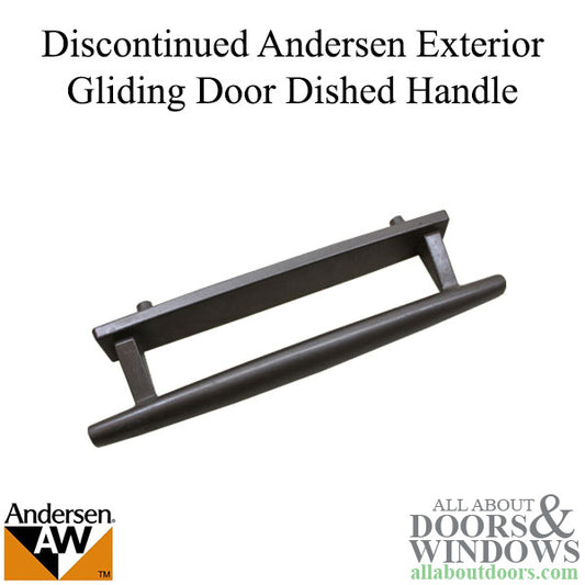 Discontinued Andersen Window Exterior Dished Style Pull Handle for Frenchwood Gliding Door - Stone