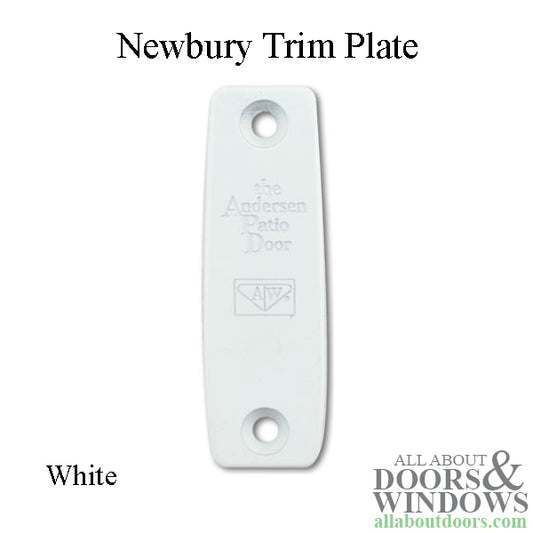 Andersen Gliding Door Trim Plate, Newbury Style - White