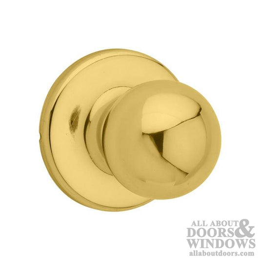 Kwikset 200P-3V1 Polo Passage Door Lock with New Chassis with 6AL Latch and RCS Strike Bright Brass Finish