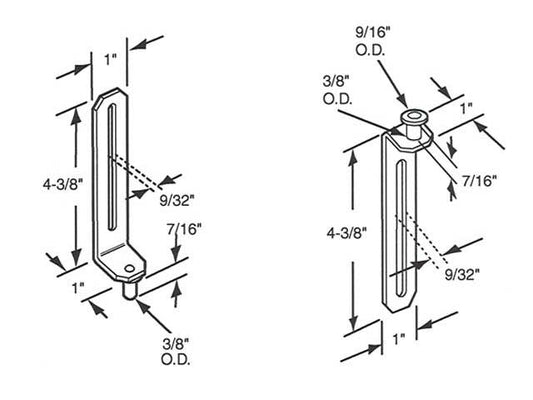 Lead Door Guide for Folding Door - Top & Bottom