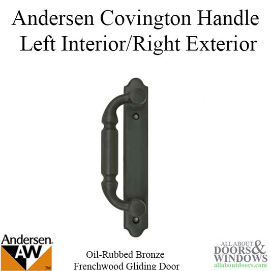 Andersen Frenchwood Gliding Door - Handle - Covington - Left Interior/Right Exterior - Oil Rubbed B