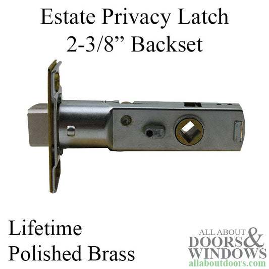 Lever-Strength Estate Privacy Latch 5513P, 2-3/8" Backset - Lifetime Polished Brass