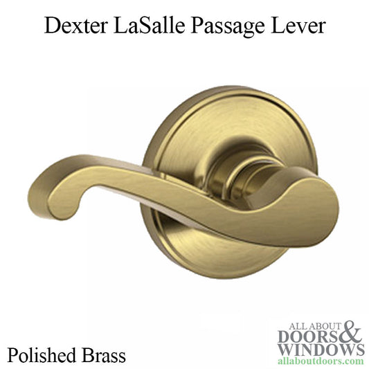 Dexter LaSalle J10-605  Passage Lever - Polished Brass