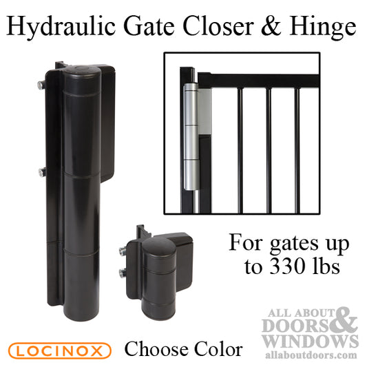 Mammoth Hydraulic Gate Closer and Hinge for Gates up to 330 Pounds - Choose Color