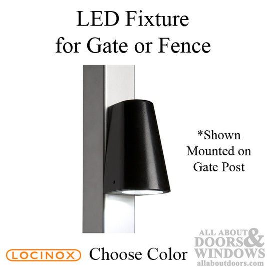 LED Light Fixture for Gates and Fences - Choose Color