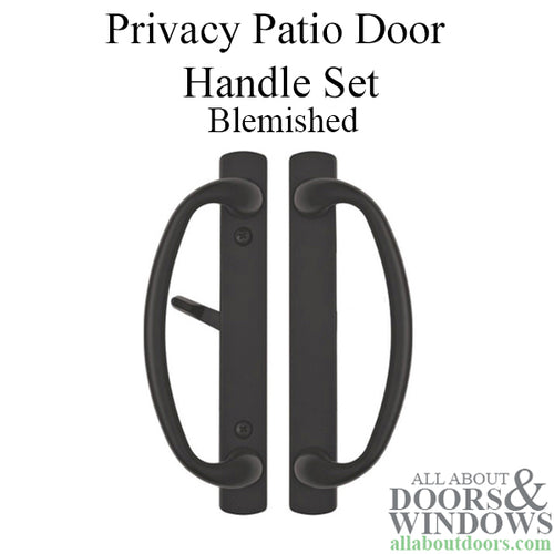 Charlotte Patio Door Handle Set, Non-Keyed - Black - Blemished - Charlotte Patio Door Handle Set, Non-Keyed - Black - Blemished