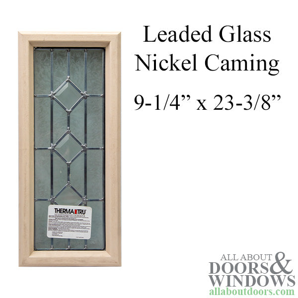 Rectangular Leaded Glass Door lite 9-1/4