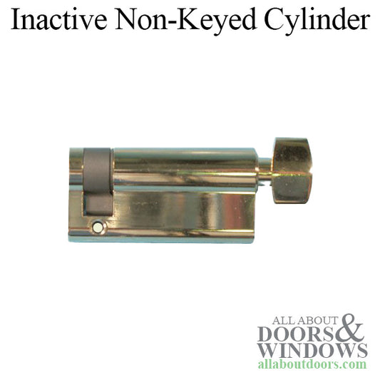 Inactive Non-Keyed Profile Cylinder - Dummy Cylinder - Brass