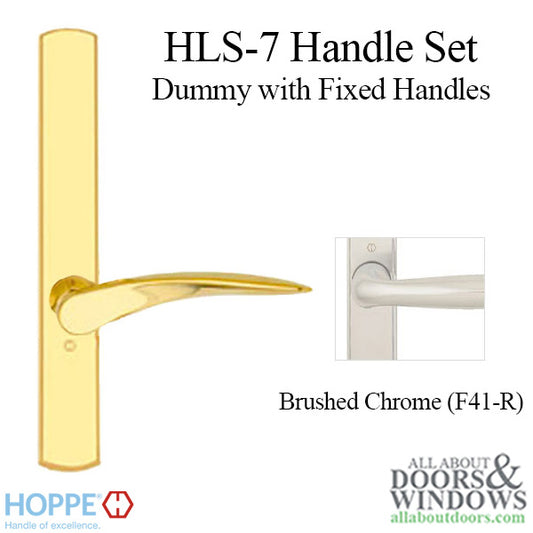 Hoppe HLS7 Handleset, Rodos, M1603/2167N, Fixed Handles Dummy, Brushed Chrome