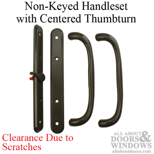 Olympus Handle CENTER Thumb, Sliding Glass Door - Craftsman Bronze - Blemished