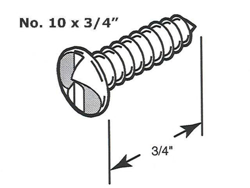 One Way Sheet Metal Screws - No. 10 x 3/4 Inch Chrome Plated Steel - One Way Sheet Metal Screws - No. 10 x 3/4 Inch Chrome Plated Steel