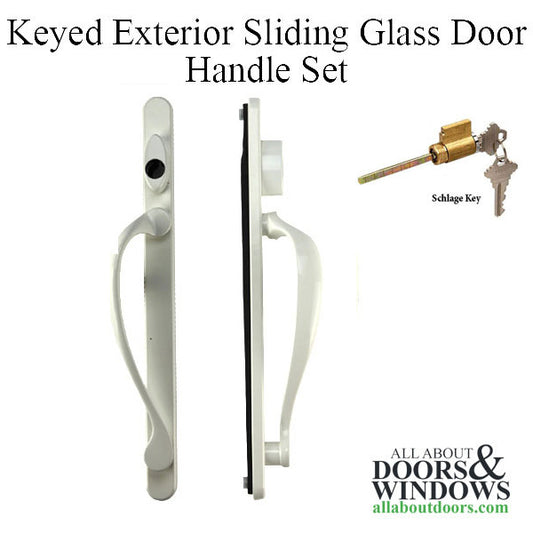 Elevate series, Sliding French Door handle,  Exterior Active Keyed, LH