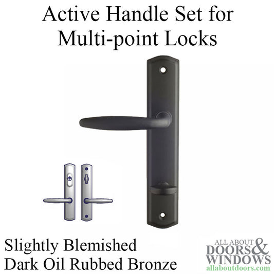 Blemished Active Keyed Handle Set 800C - for Multipoint Locks - Zinc Material - Dark Oil Rubbed Bronze