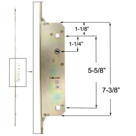 Mortise Lock, 35mm Sliding Door, 4 hooks - YDI