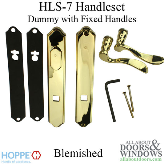 Hoppe HLS7 Handleset, Munchen, M112P/2172N, Dummy with Fixed Handles, Resista Brass - Blemished