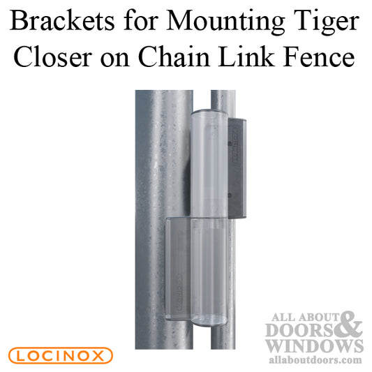 Aluminum Brackets to Mount Tiger Gate Closer to Chain Link Fence