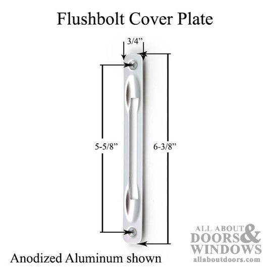Cover Plate for Flushbolt - Anodized Aluminum