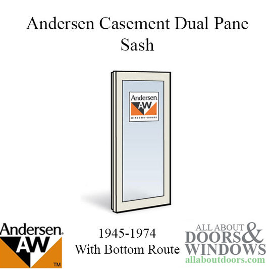 Andersen Primed Casement Window Dual Pane Sash, 1945-1974