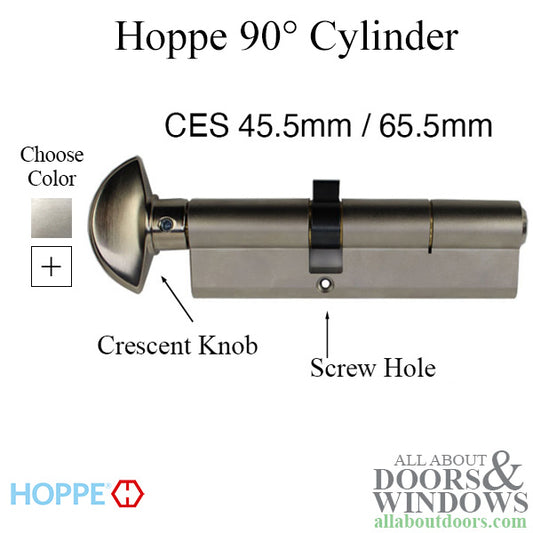CES 45.5/65.5, 11mm, 90° Keyed Euro profile cylinder