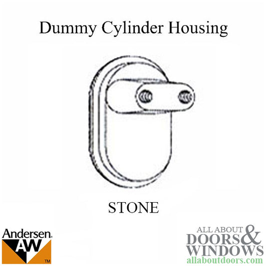 Dummy Cylinder Housing, Andersen Frenchwood Hinged Door - Stone