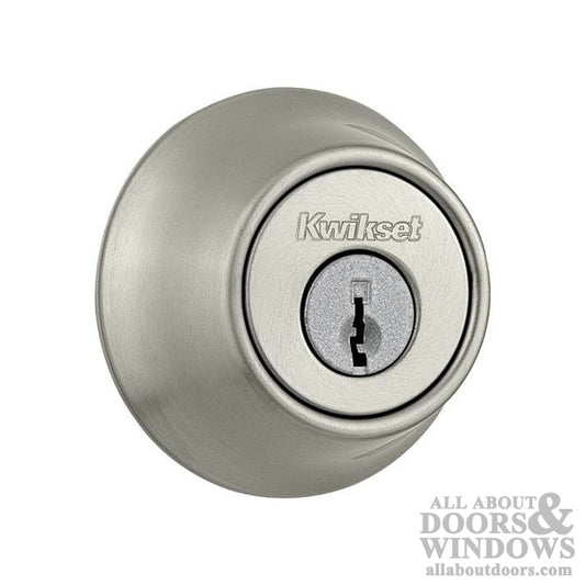 Kwikset 660-15 Single Cylinder Deadbolt with RCAL Latch and RCS Strike Satin Nickel Finish