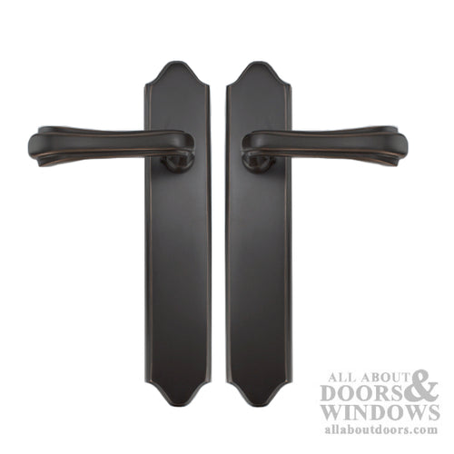 Double Door Handle Set For Use with Multipoint Lock, Non-Keyed, Wembley Lever, Oil Rubbed Bronze - Double Door Handle Set For Use with Multipoint Lock, Non-Keyed, Wembley Lever, Oil Rubbed Bronze