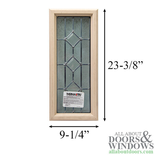 Rectangular Leaded Glass Door lite 9-1/4