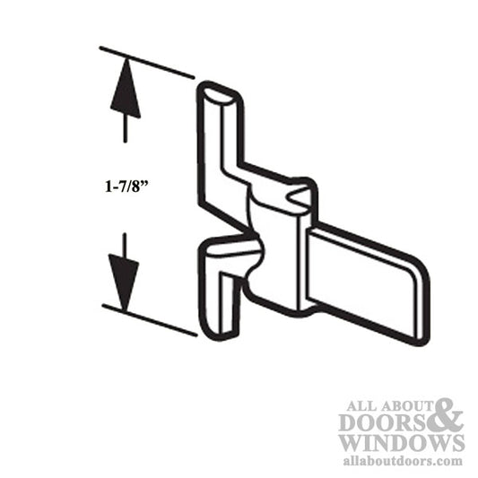 Non-Handed Plastic Latch for Sliding Screen Door - Offwhite