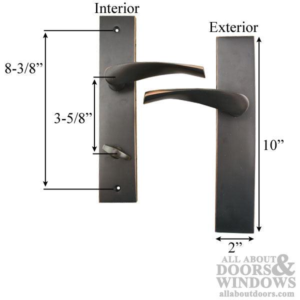 2 x 10 Active, Non-Keyed, Modern Brass, Triton Lever, Left Hand - Oil-Rubbed Bronze - 2 x 10 Active, Non-Keyed, Modern Brass, Triton Lever, Left Hand - Oil-Rubbed Bronze