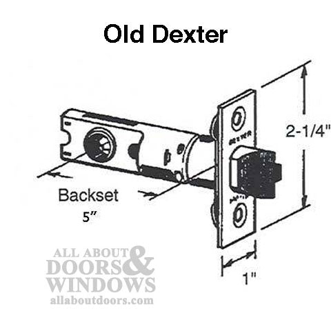 Dexter Deadlatch,  Entry Door  5" Backset, 7/8" Bore