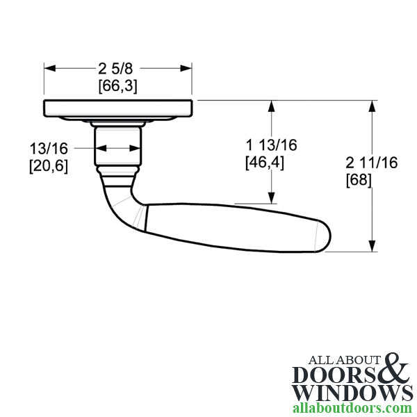 5106 Estate Class Lever Indoor Door, Pair - Polished Chrome - 5106 Estate Class Lever Indoor Door, Pair - Polished Chrome