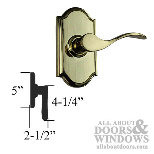 Right Hand Bordeau Premiere Passage Lock - Polished Brass - Right Hand Bordeau Premiere Passage Lock - Polished Brass